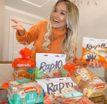 Influencer Gabriela Baccin revela sua paixão pelos pães Nutrella e pela praticidade do Rap10